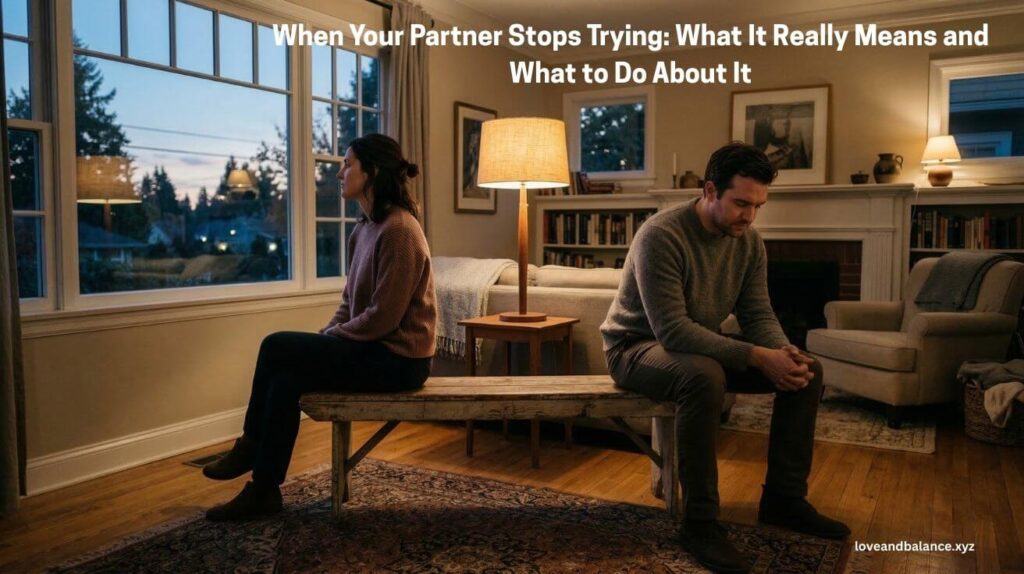 When Your Partner Stops Trying: What It Really Means and What to Do About It